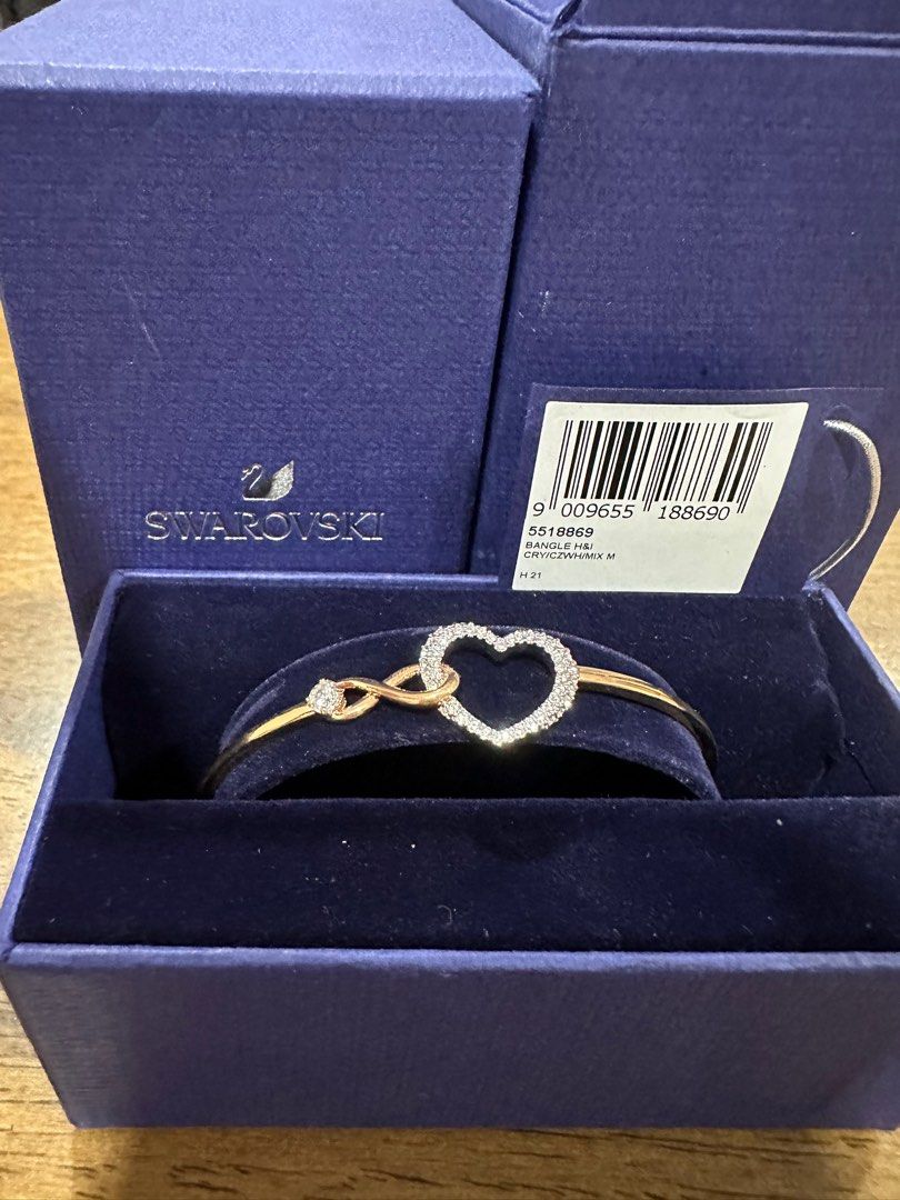 Swarovski heart and infinity bracelet sale