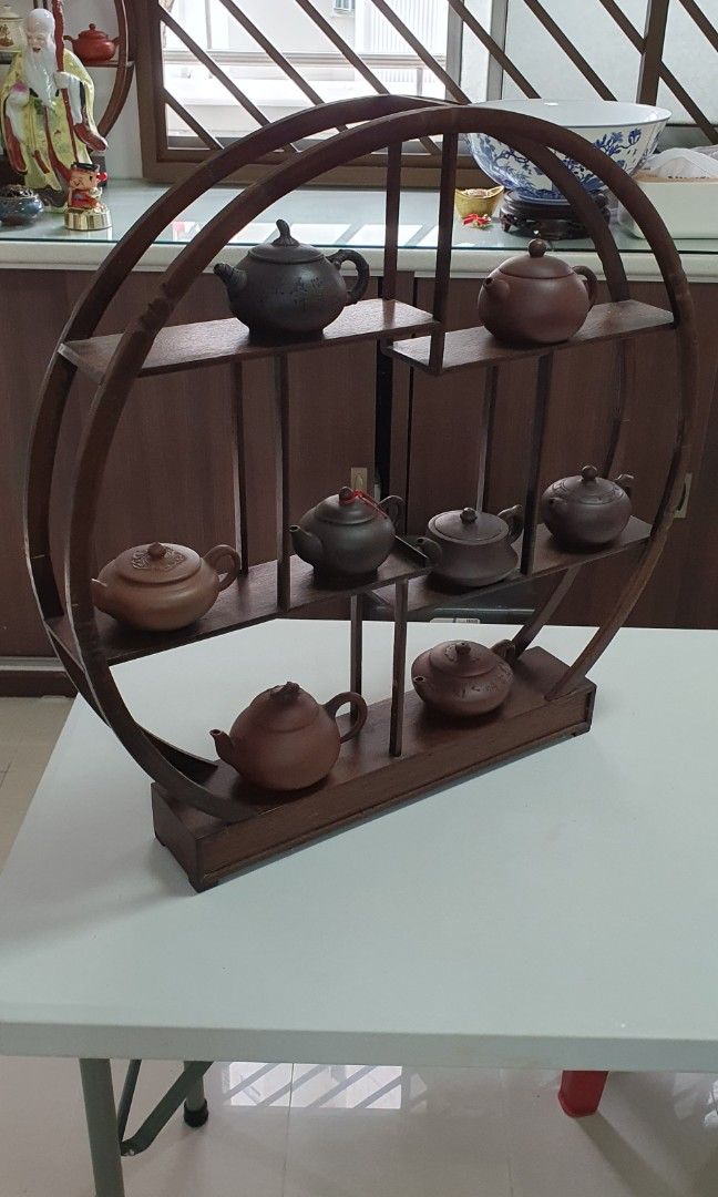 Teapot display shelf (with assorted teapots), Furniture & Home Living, Furniture, Other Home