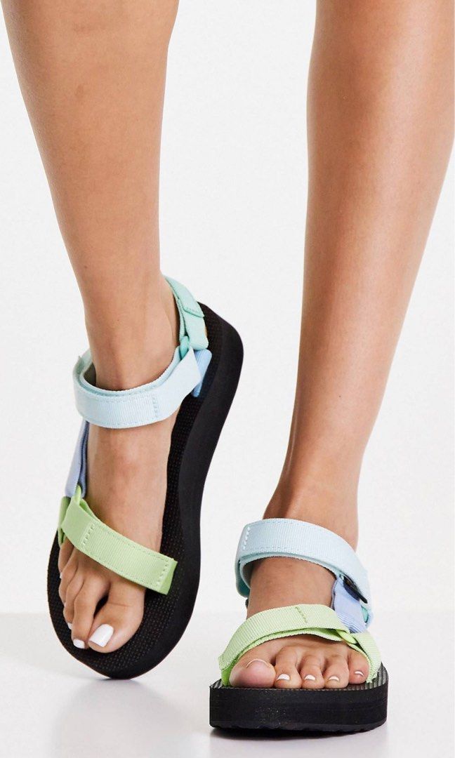 Teva midform universal chunky sandals in green multi