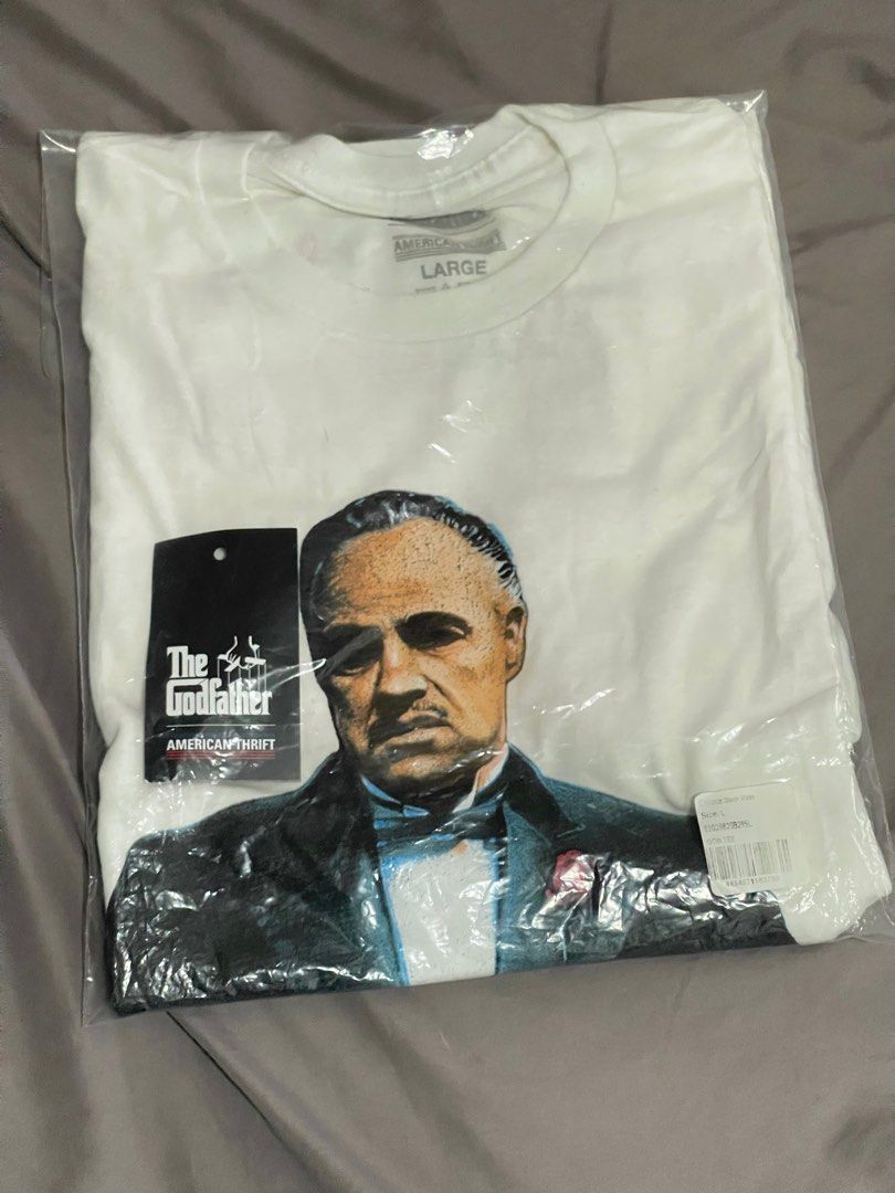 The Godfather American Thrift (Category: Tshirts & Polo Shirts ) located in Davao. Submitted by dopestuffdvo (Listing ID 1220090662, Image 3). Description: Bought from Culture Kings Australia Fitted only 22.5 W 30 H RFS: Wrong size 1,800 + Shipping .