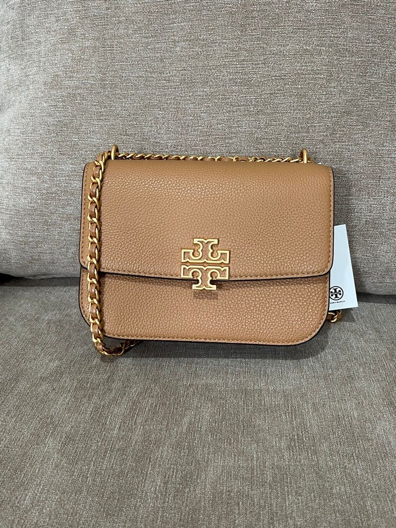 Tory burch TB Britten small adjustable shoulder Tiramisusize 22 16