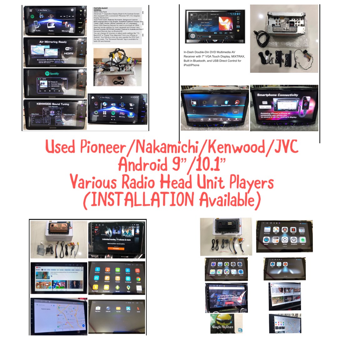 Various Pioneer/Kenwood/JVC/Android Wifi USB Bluetooth YouTube Netflix