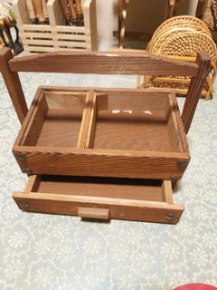 Vintage barn wood caddy organizer