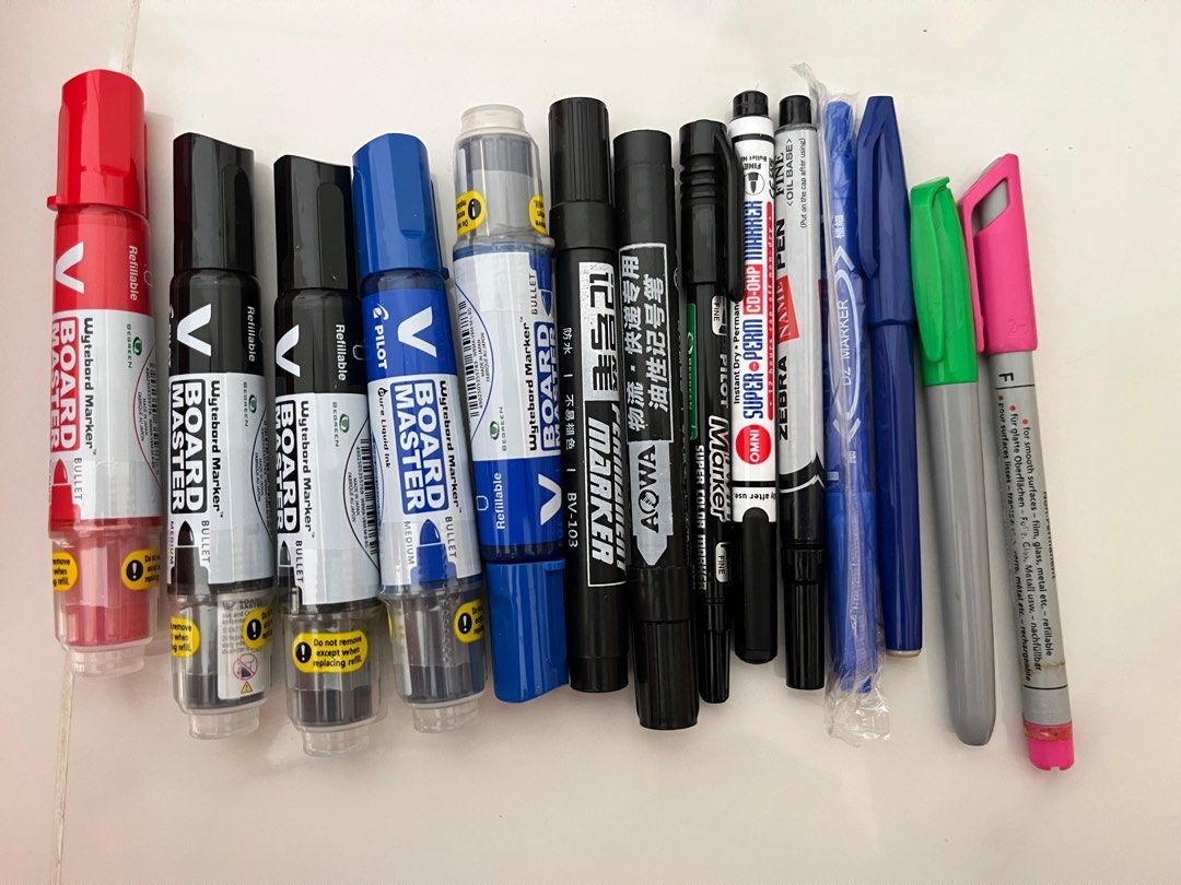 Whiteboard markers, permanent marker, Hobbies & Toys, Stationery