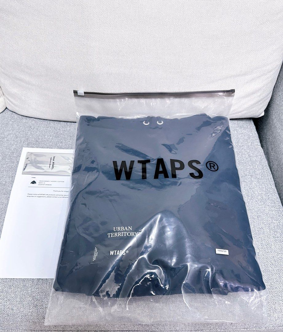 WTAPS 22AW CROSS BONES / HOODY / COTTON - Navy Size S, 男裝, 上身