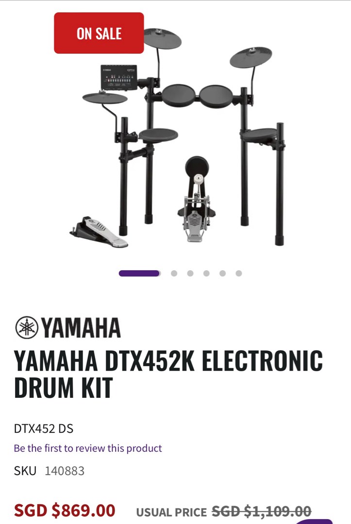 Yamaha Electronic Drum Kit, Hobbies & Toys, Music & Media, Musical