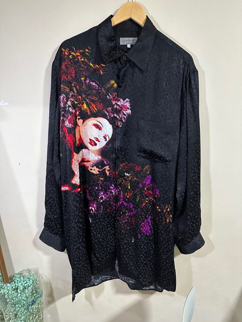 Yohji Yamamoto ss19 silk shirt, Men's Fashion, Tops Sets