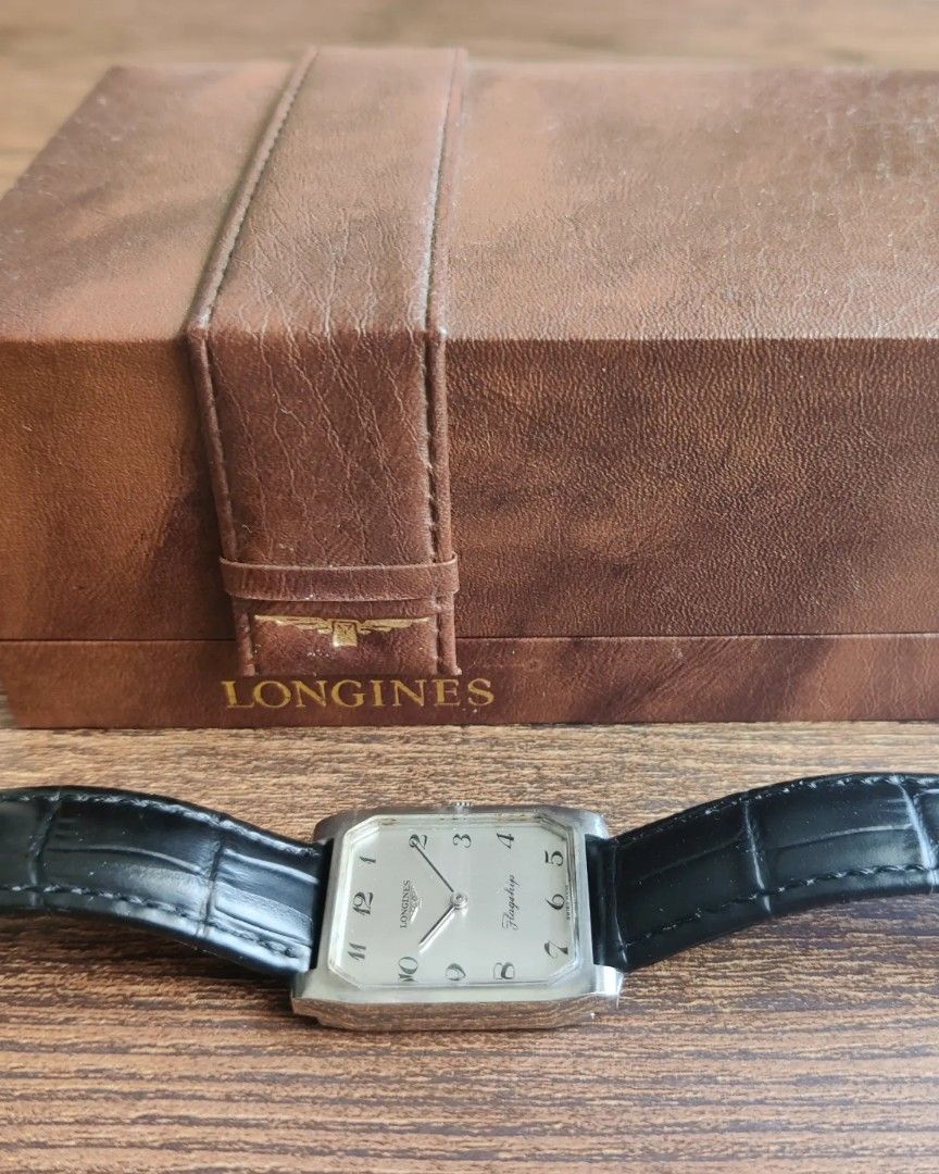 1974 Longines Flagship w/ Box (Category: Luxury Watches) located in Manila. Submitted by windsorfinery (Listing ID 1220257975, Image 2). Description: Rare Longines Flagship with the original box 😍 ⠀⠀⠀⠀⠀⠀⠀ Brand: Longines Model: Flagship Reference: 4026 Year: 1974 Movement: Manual wind Case Diameter: 32mm Case Material: Stainless steel Crystal: Acrylic Bracelet: Aftermarket strap Inclusions: Longines box For size reference, wrist shot is on a 6.5