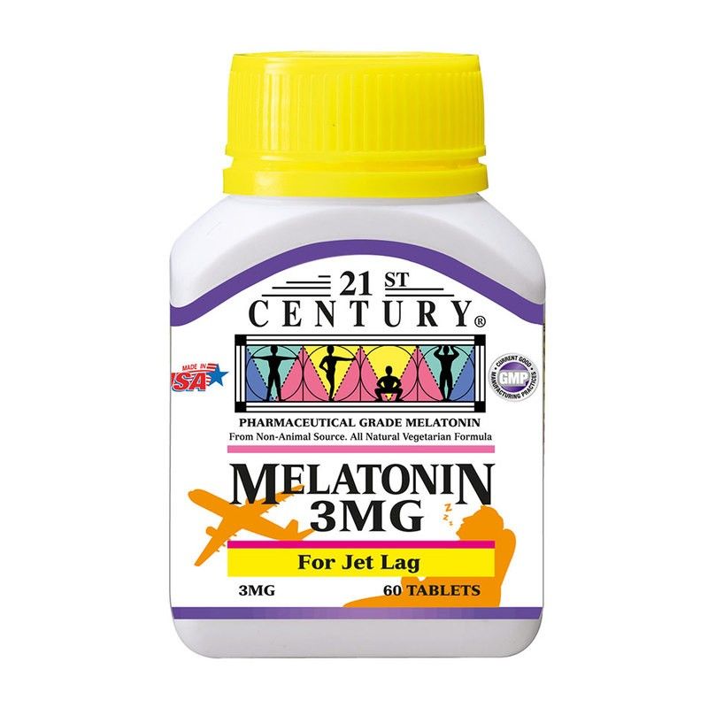 21st century Melatonin 3MG (60 tablets), Health & Nutrition, Health ...