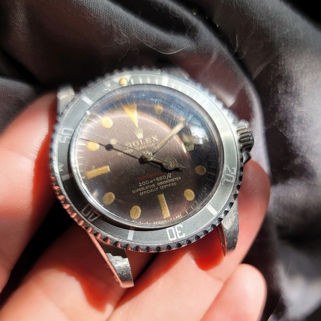 1680 MK3 Tropical Dial Red Submariner and MK 3 insert single red rolex tudor Carousell