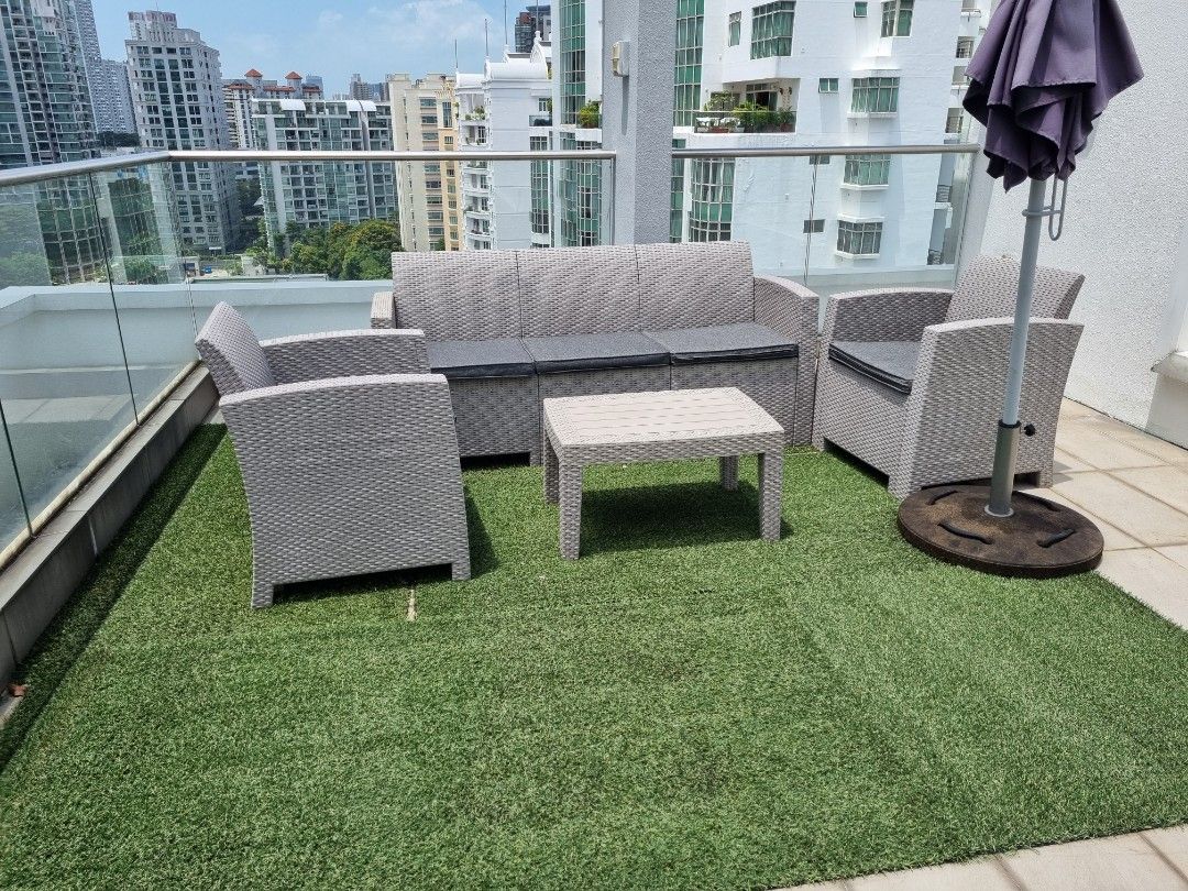 5 Seater Outdoor Furniture Set (include artificial grass turf
