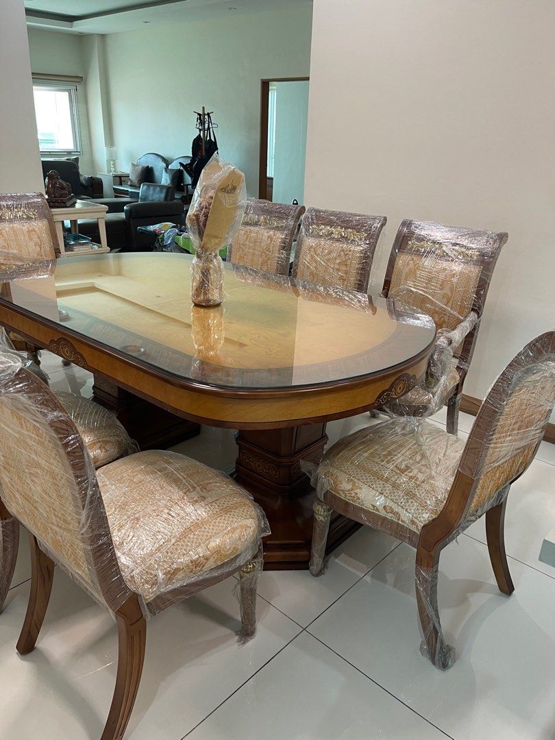 8 seaters NARRA premium dining set briar wood extendable