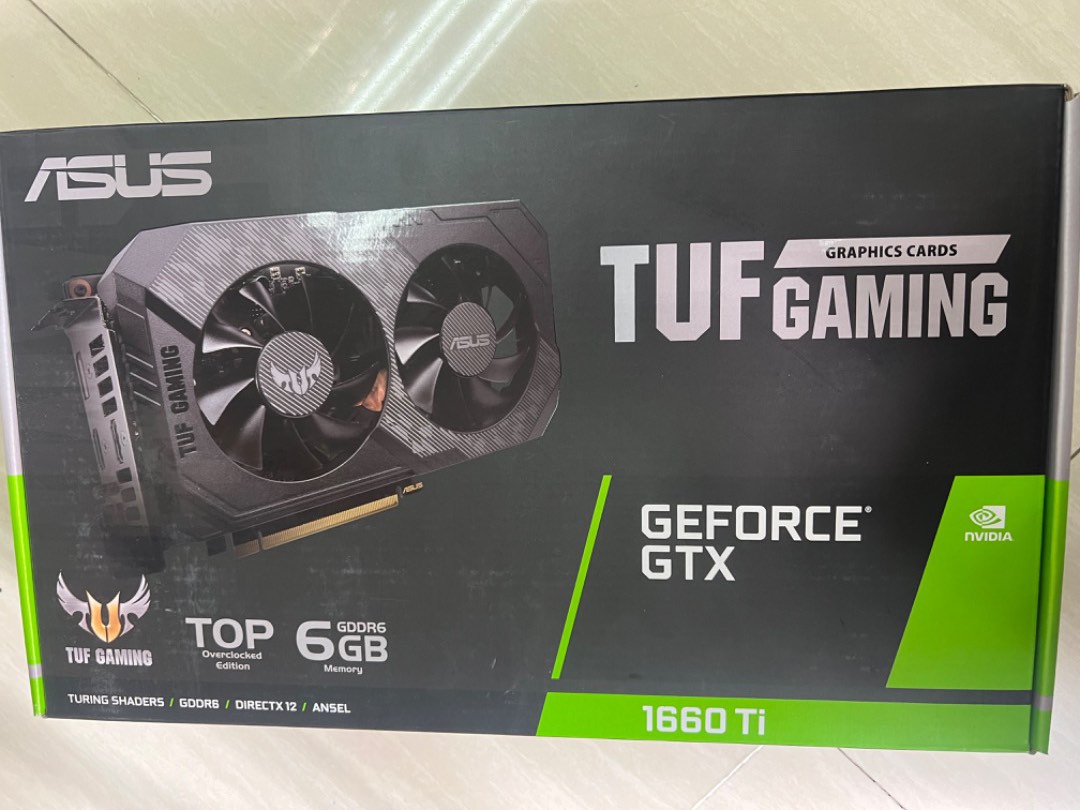 ASUS TUF Gaming GeForce GTX 1660 Ti 6GB 行貨有單有盒有保, 電腦