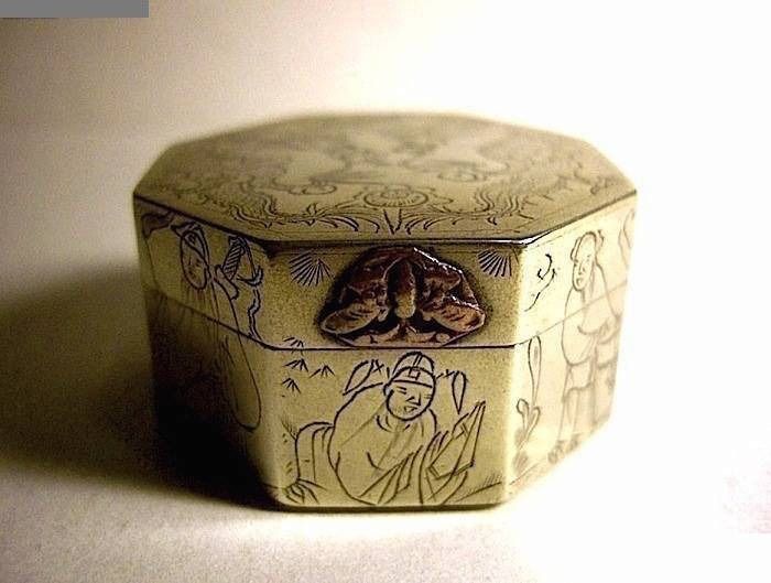 竹内公明 ☆ 井戸茶碗 ☆ 共箱共布栞 ☆ 高麗茶碗写し ☆ 梅花皮