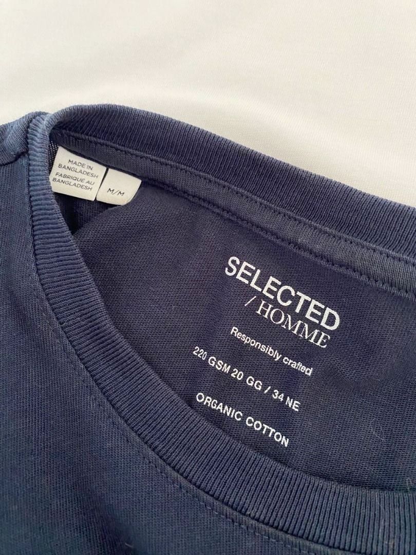 Selected Homme oversized t-shirt in heavy organic cotton light blue