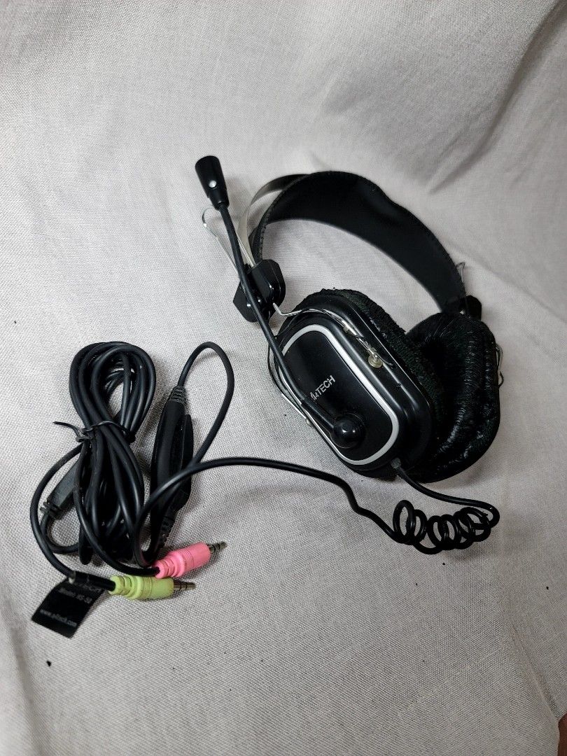 A4tech hs50 headset on sale black