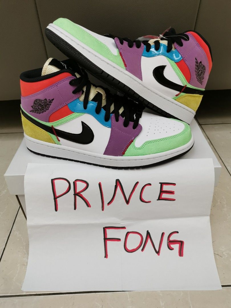 womens air jordan 1 mid se multicolor