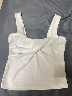AIR SPACE白色吊帶背心上衣