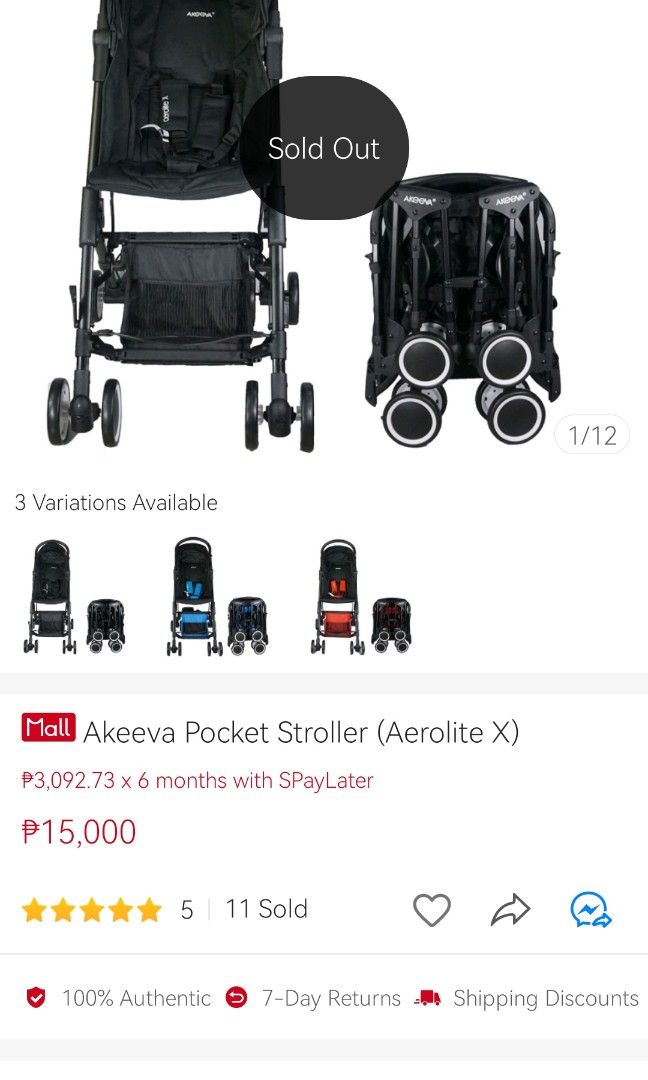 Akeeva Pocket Stroller Aerolite X Babies Kids Going Out