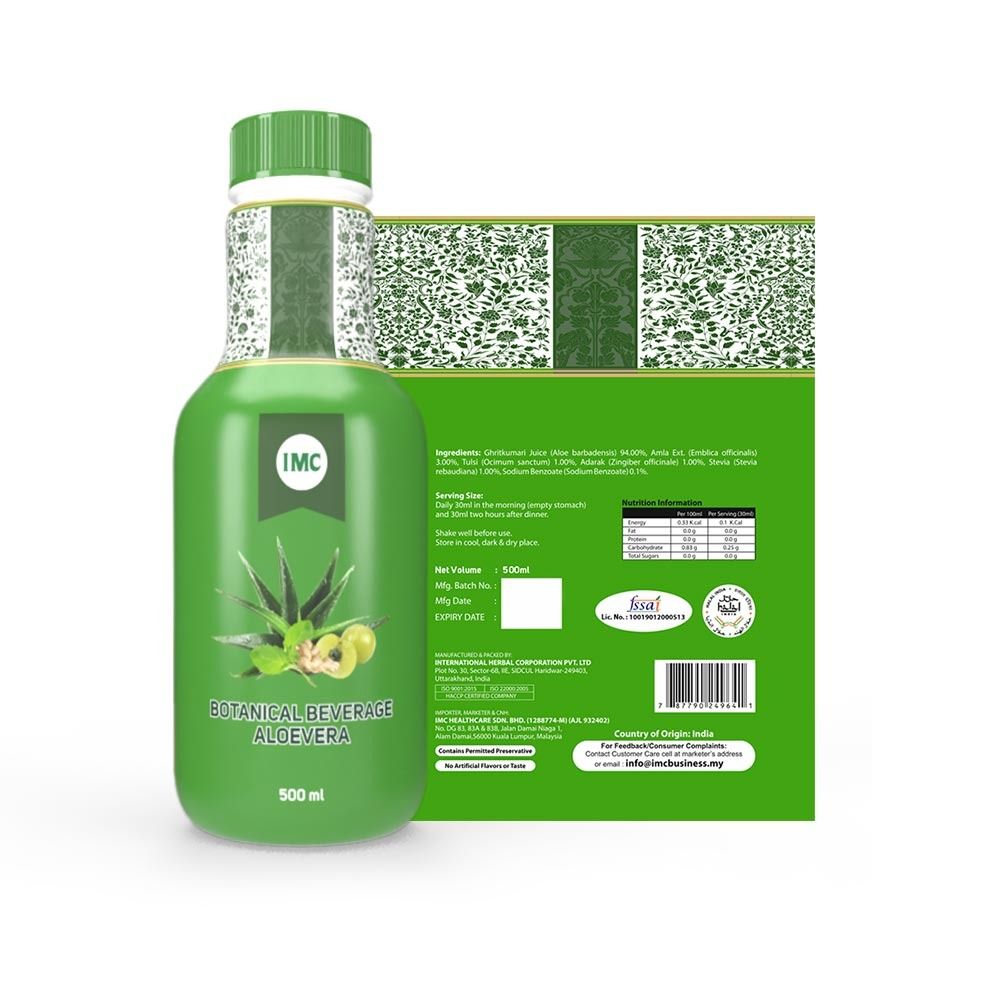Zero Sugar Aloe Vera Ayurvedic Beverage 500 ml Health