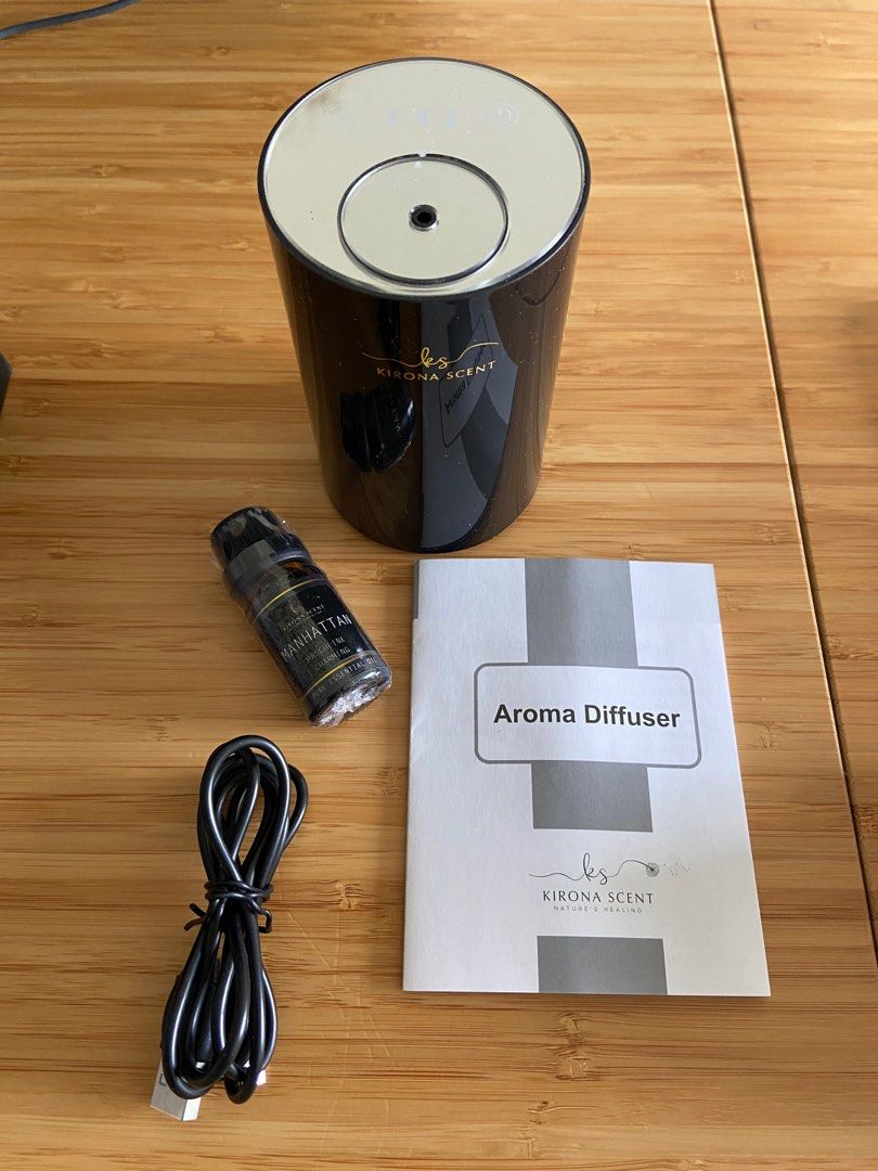 Aroma Nebulizer Diffuser (Black) Waterless Wireless Rechargeable