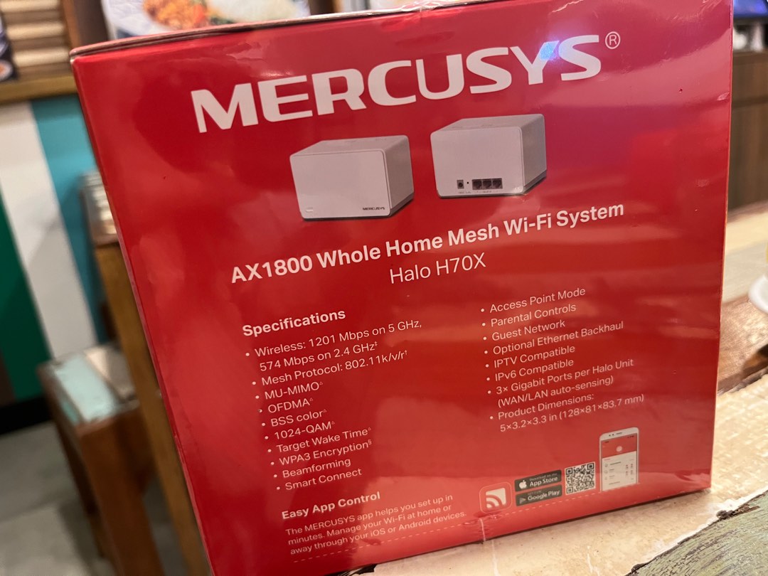 Brand new Unopened AX1800 Mercusys Mesh wifi router (2system ...