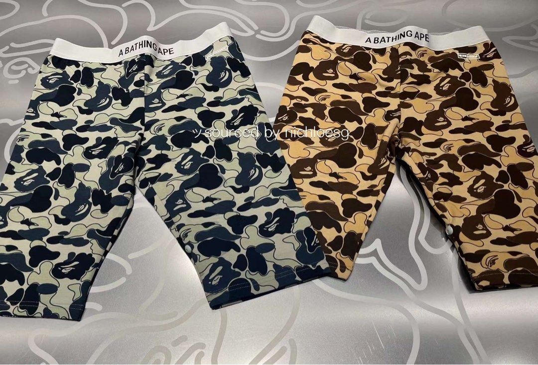 BAPE COOKIE CAMO 2 BIKER SHORTS