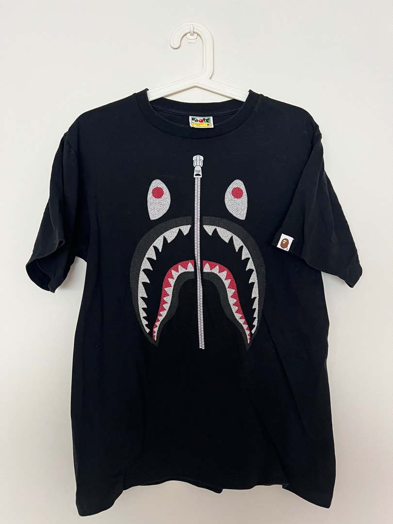 Bape shark face t shirt discount