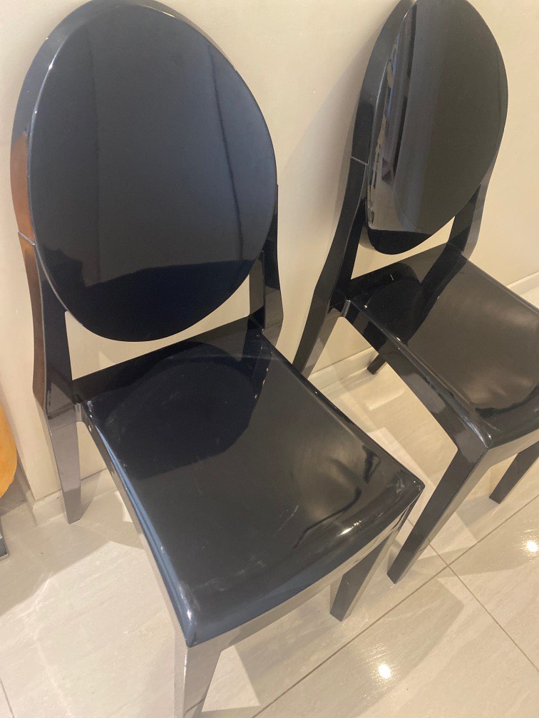 black ghost chairs, Furniture & Home Living, Furniture, Chairs on Carousell