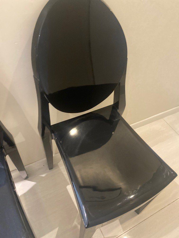 black ghost chairs, Furniture & Home Living, Furniture, Chairs on Carousell