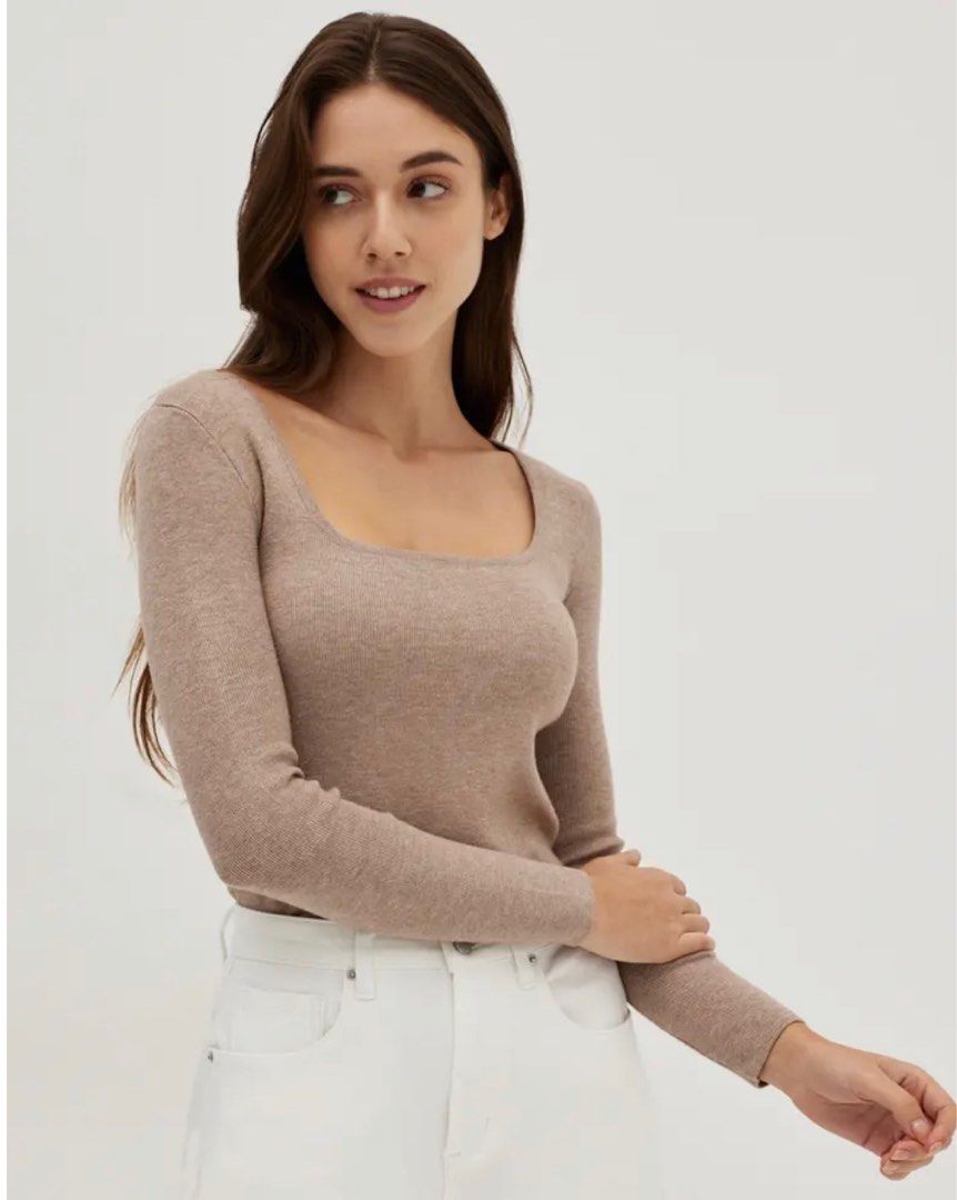 BN Mikaela Knit Square Neck Top XS, Women
