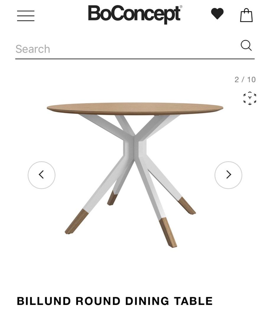BoConcept Billund Round Dining Table, 傢俬＆家居, 傢俬, 桌子 Carousell
