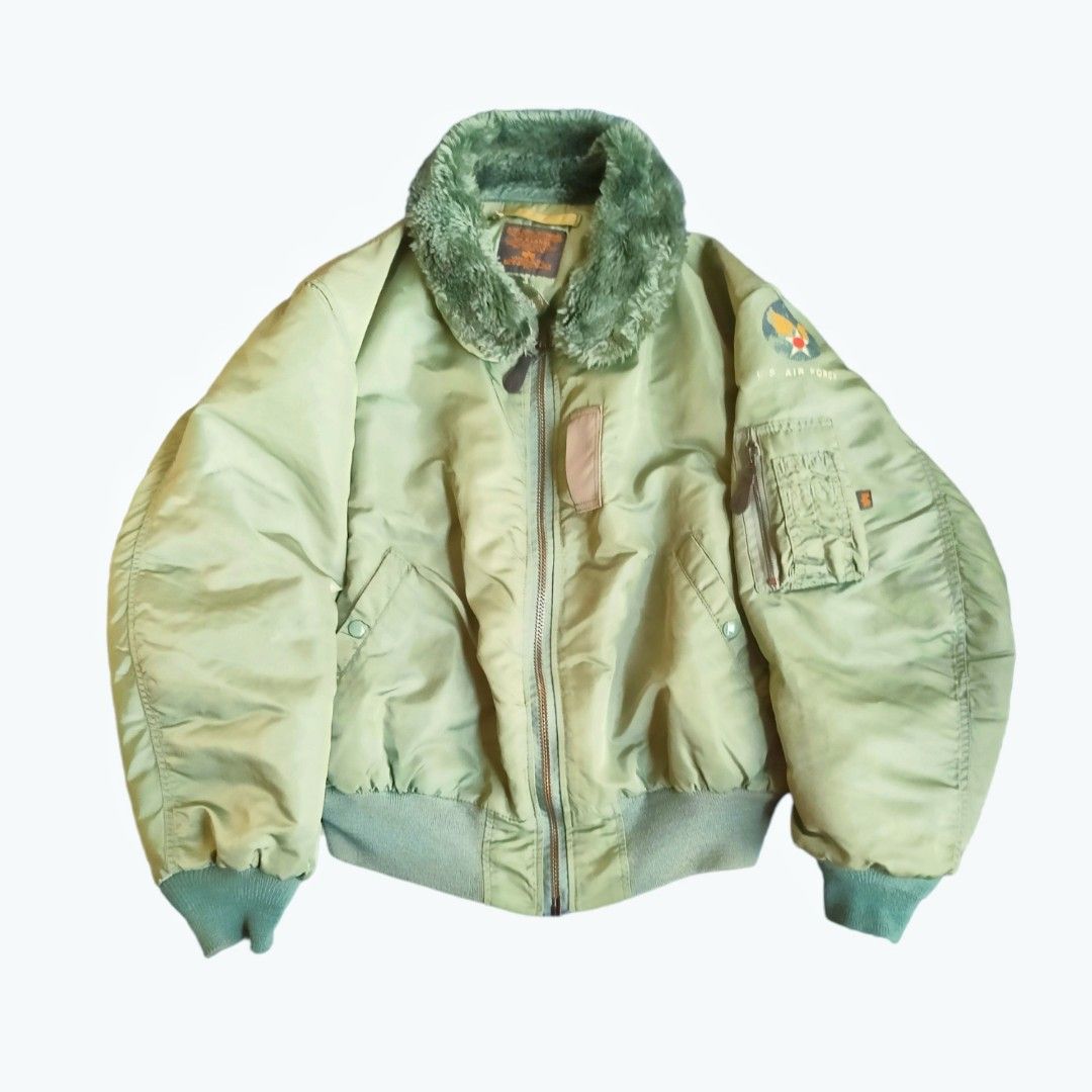 BOMBER ALPHA INDUSTRIES B-15D, Fesyen Pria, Pakaian , Baju Luaran