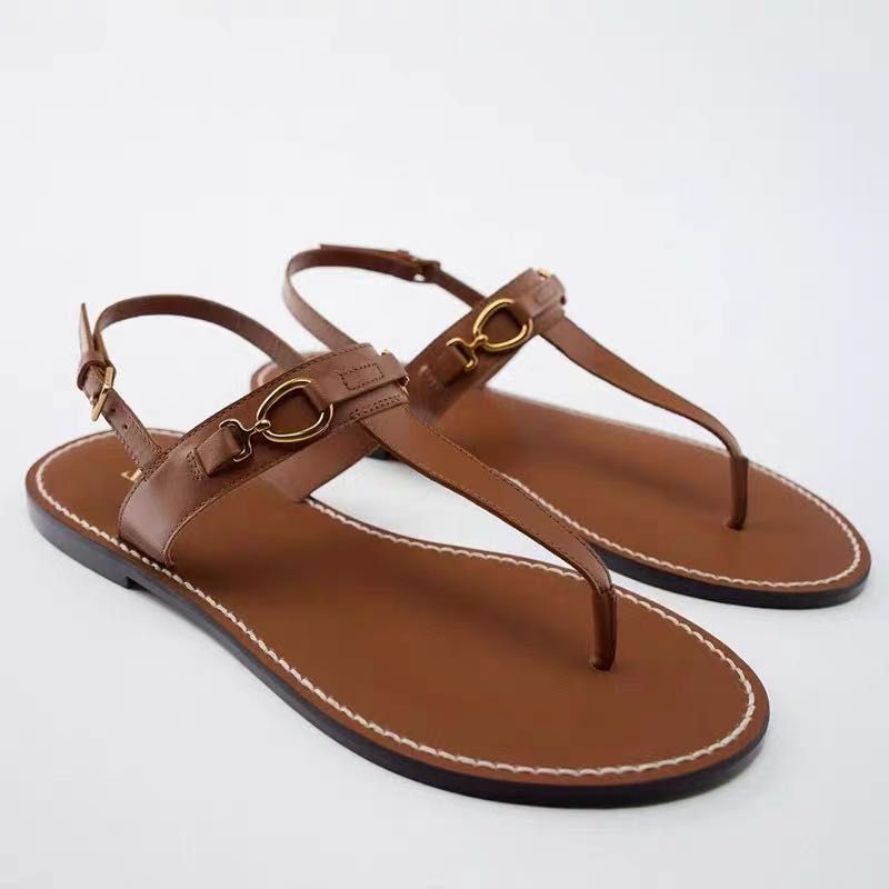 ladies leather t bar sandals