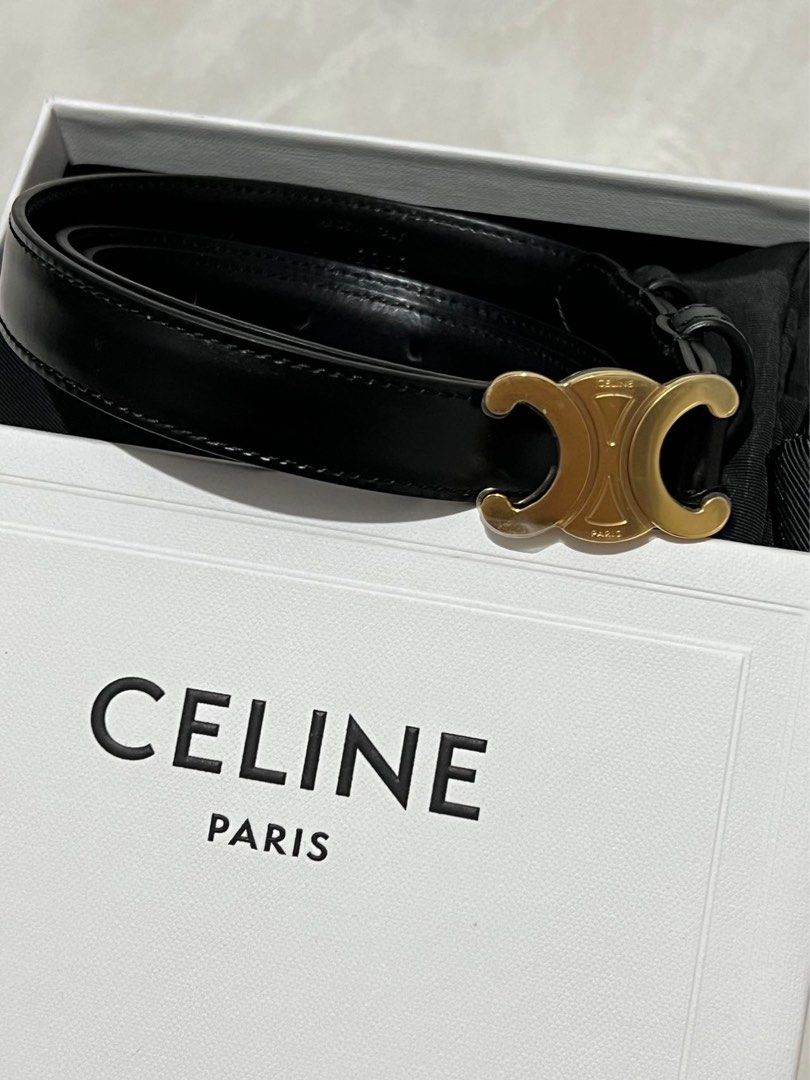 Celine, Accessories, Like New Medium Cuir Triomphe Belt In Taurillon  Leather