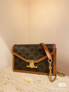 Celine woc /wallet on chain /TRIOMPHE經典凱旋門老花斜背包