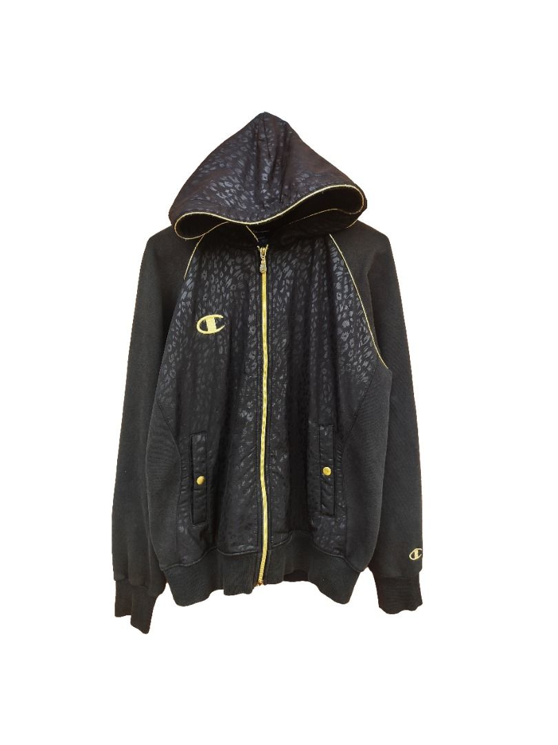 Black and gold champion sale hoodie
