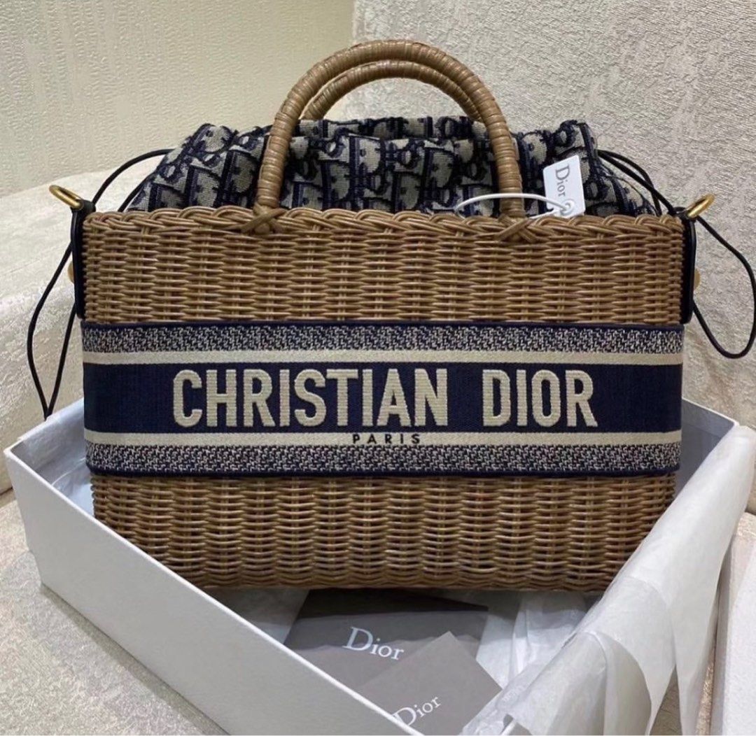 Christian dior new arrivals wicker bag