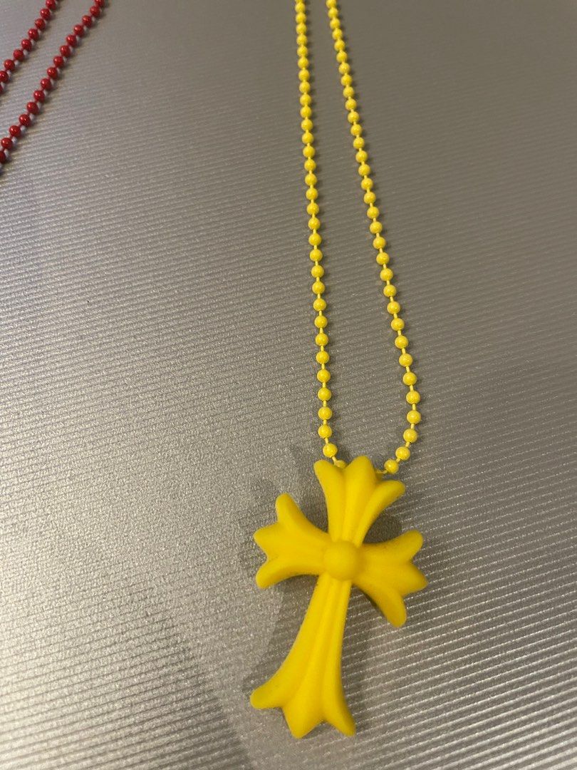 入手困難◆CHROME HEARTS◆Silichrome CH Cross Pendant Yellow cbb8c669ec7b04f642949d7f65a7de