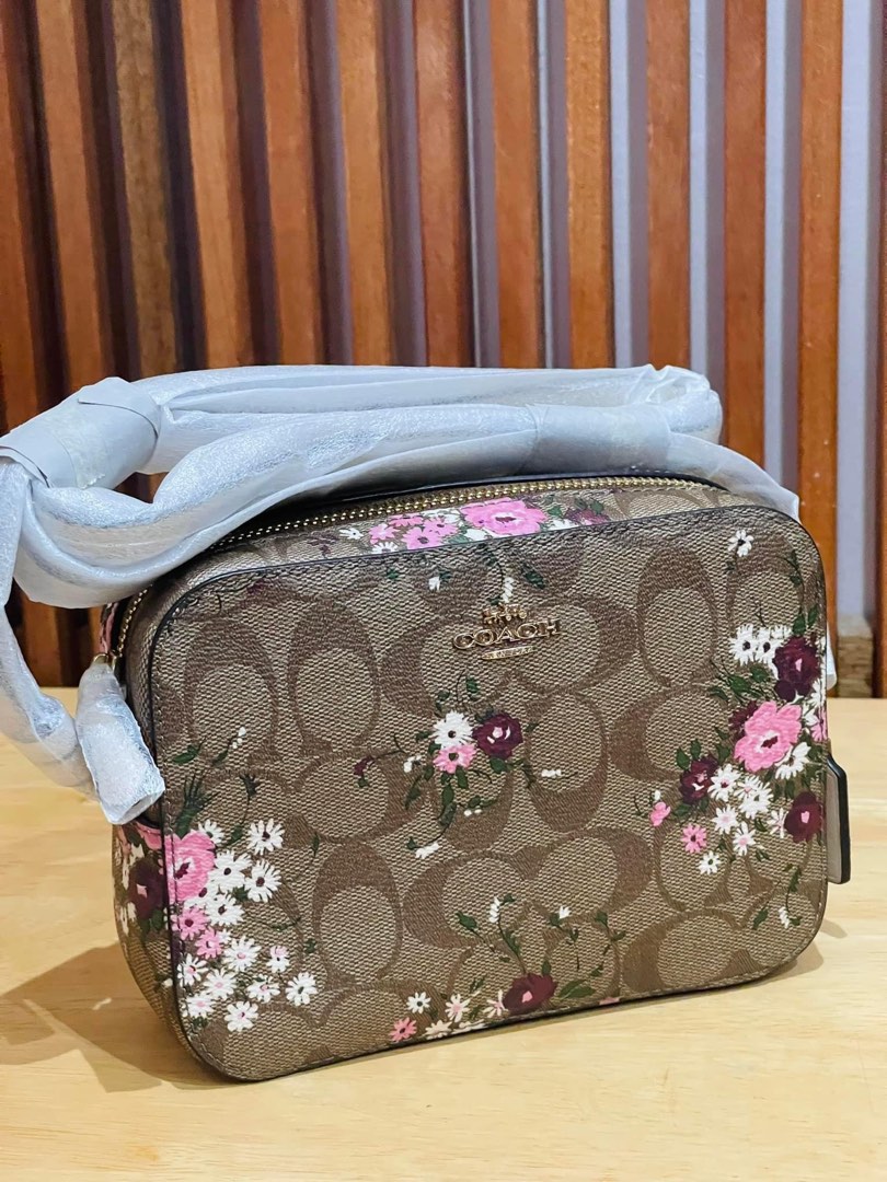 Mini camera bag in signature canvas with new arrivals prairie rose print