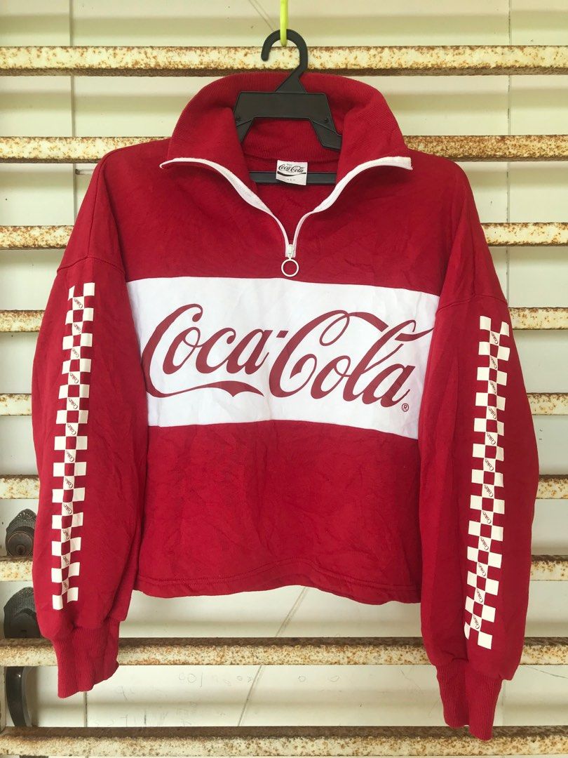 Coca cola cropped sweatshirt discount