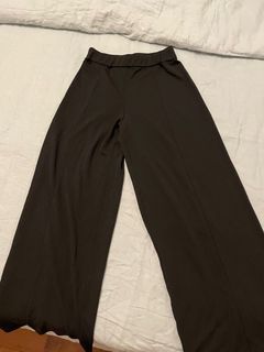 COS black wide leg pants