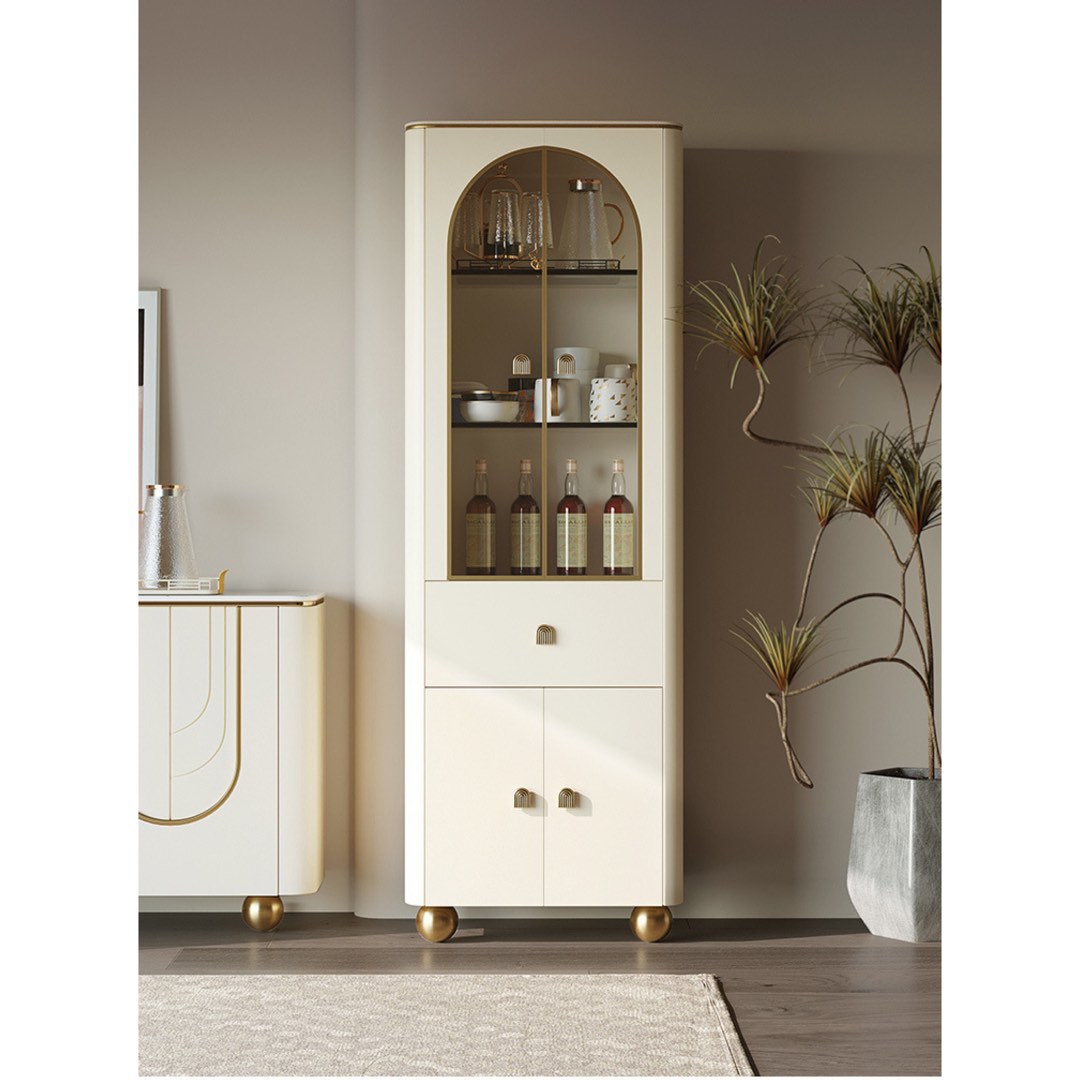 Cream display cabinet/ wine cabinet, Furniture & Home Living, Furniture ...