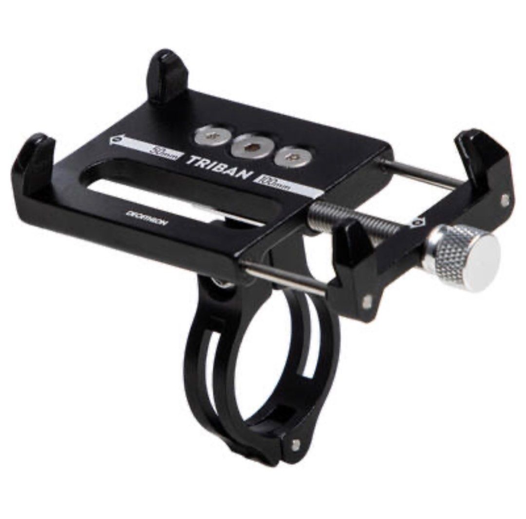 DECATHLON Road Bike Smartphone Holder Triban Grip Alloy Black Sports Equipment Bicycles Parts Parts Accessories on Carousell