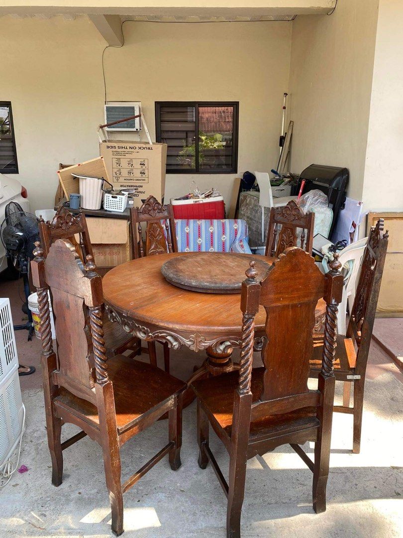 Narra Dining Table 6 seater, Furniture & Home Living, Furniture, Tables