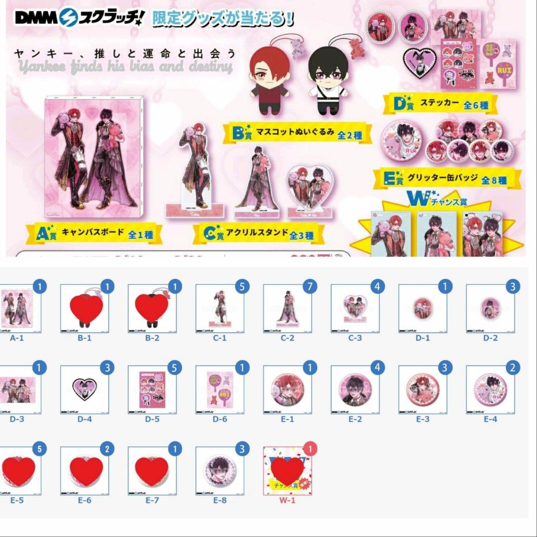 DMMスクラッチ ヤンキー、推しと運命と出会う マスコット 拓 ルイ DMM
