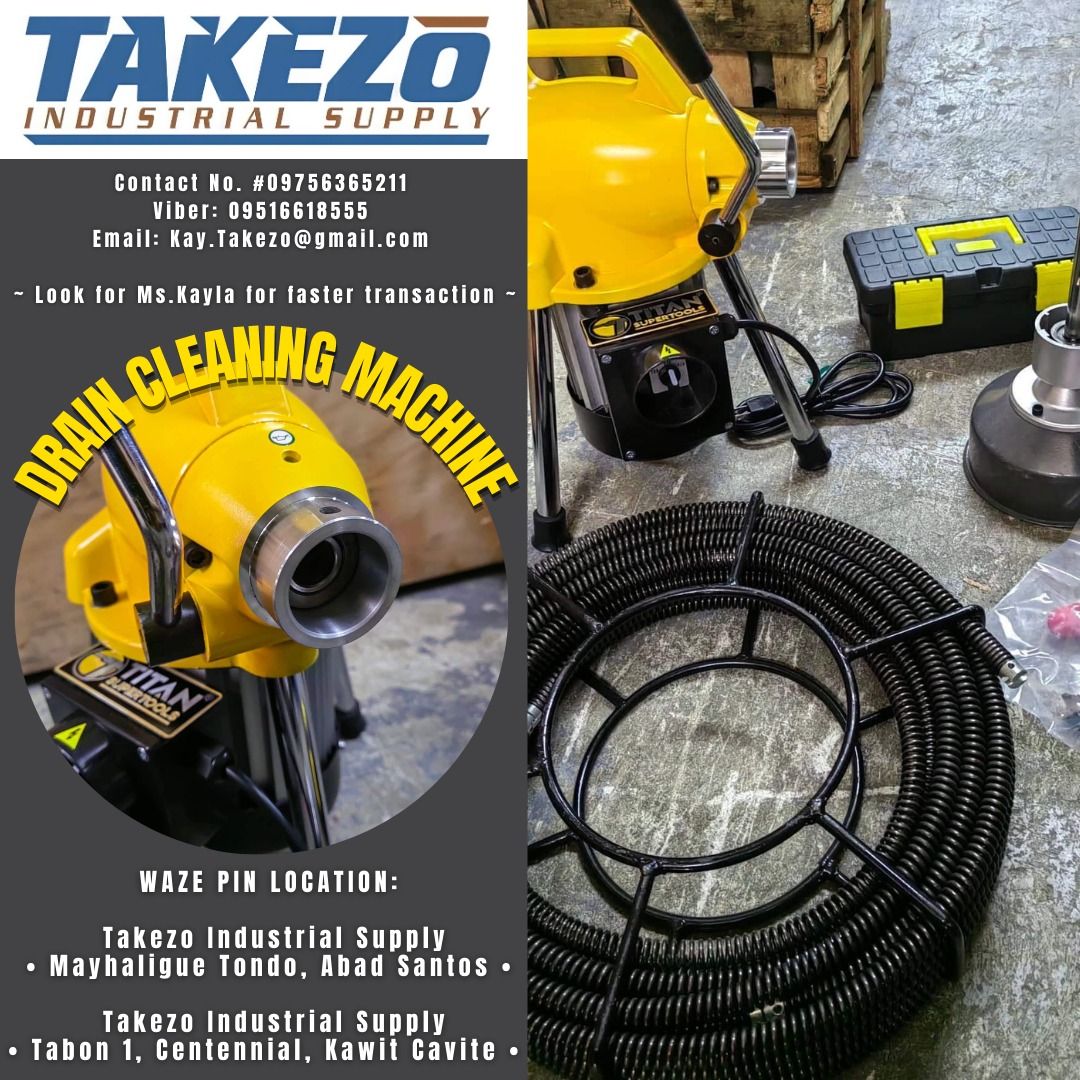 DRAIN CLEANING MACHINE, Commercial & Industrial, Construction Tools ...