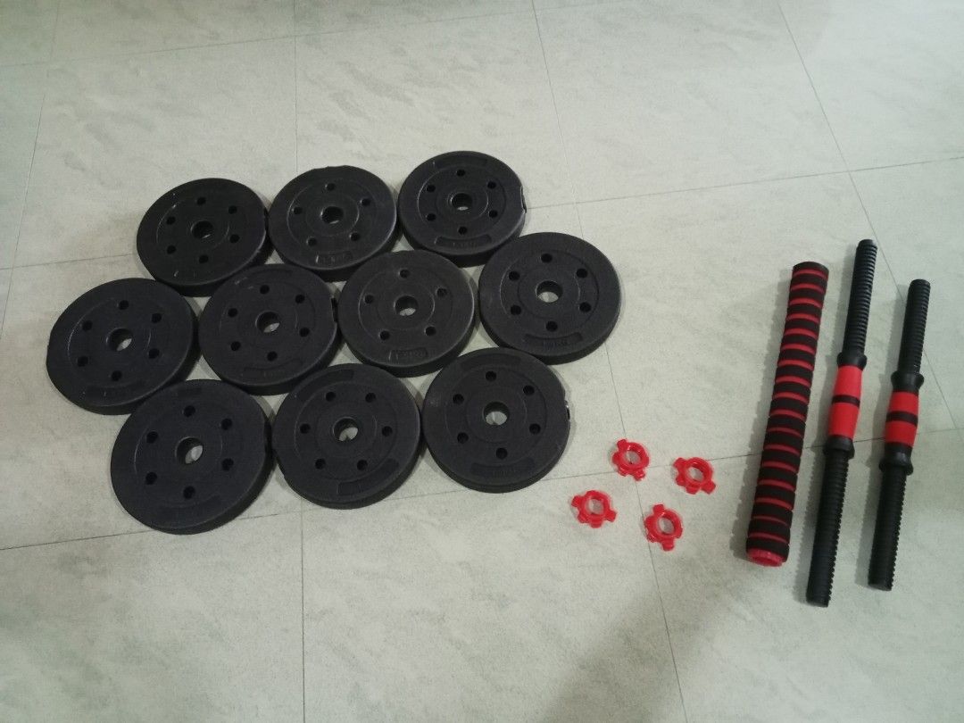 Dumbbell and Barbell, Sports Equipment, Exercise & Fitness, Weights