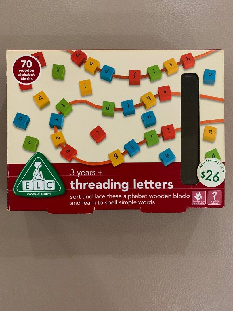 ELC Threading Letters, Hobbies & Toys, Toys & Games on Carousell