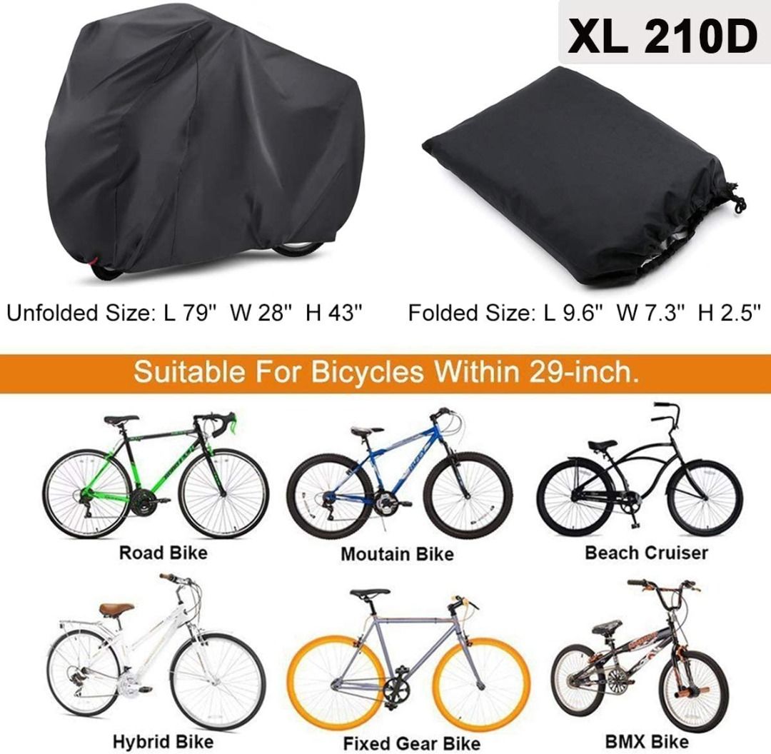  Bike Cover for 2 or 3 Bikes Outdoor Waterproof Bicycle Covers  Rain Sun UV Dust Wind Proof with Lock Hole for Mountain Road Electric Bike  Heavy Duty Bikes Black 